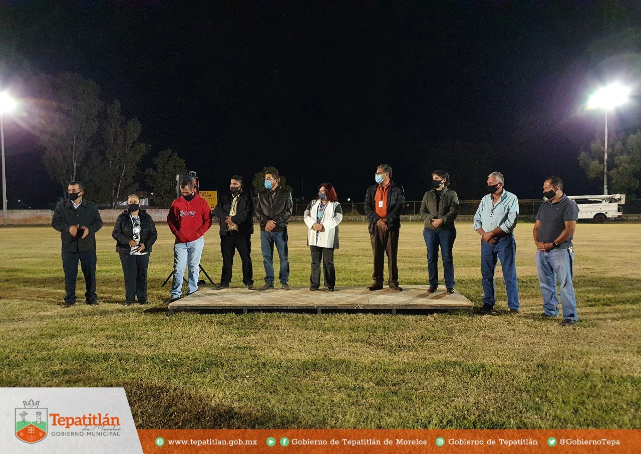 INAUGURAMOS ALUMBRADO EN LA UNIDAD DEPORTIVA EN CAPILLA DE GUADALUPE