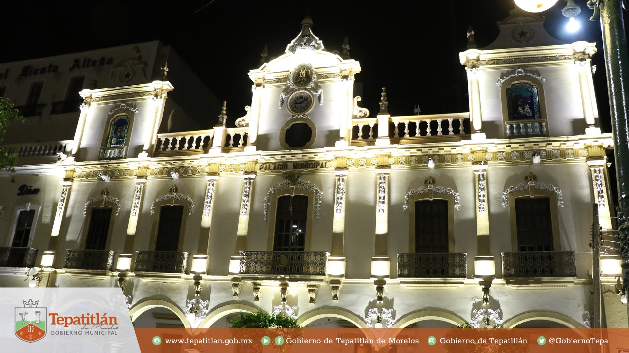 La Fachada de Palacio Municipal luce nuevo sistema de iluminación