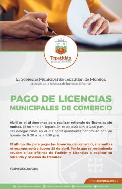 Paga a tiempo tu Licencia Municipal y evita multas y recargos
