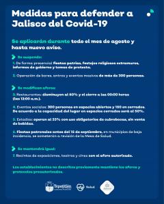 Ante la nueva ola de contagios, estas son las nuevas medidas para defender a Jalisco del #COVID19