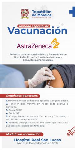Vacunación de refuerzo para personal médico privado del municipio de Tepatitlán