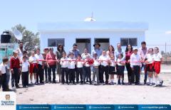 Construye Ramo 33 módulo de sanitarios en la escuela Cuitláhuac, de El Terrero
