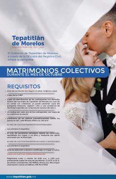 Con octubre, llega la campaña de Matrimonios Colectivos