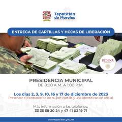 Entrega de cartillas y cartas de liberación 