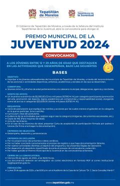 Convocatoria para el Premio Municipal de la Juventud 2024