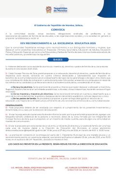 Convocatoria para la entrega del XXV Reconocimiento a la Excelencia Educativa