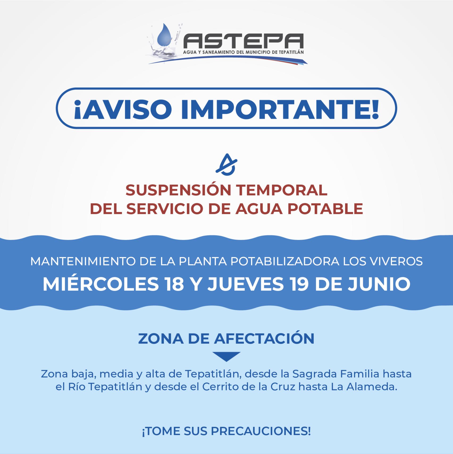 Limpieza anual de la Planta Potabilizadora y Lavado de Tanques de Distribución