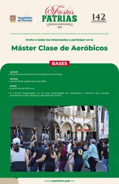 Convocatoria para la Máster Clase de Aeróbicos 