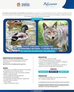 TERCER CONCURSO FOTOGRÁFICO DEL PATRIMONIO NATURAL FAUNA SILVESTRE DEL MUNICIPIO DE TEPATITLÁN Y SUS CERCANÍAS 